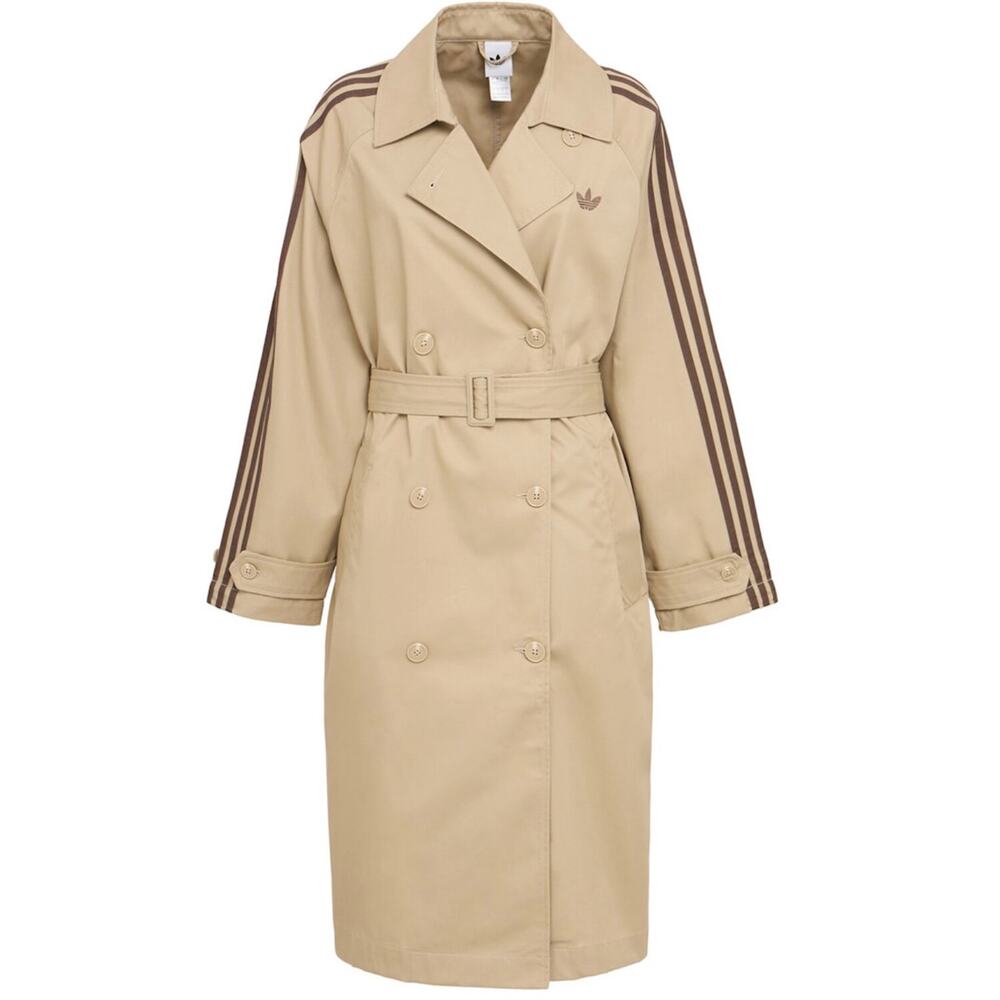 NEW ADIDAS ORIIGINALS 3 Stripe Trench Coat Women's XL KD3734 - Picture 3 of 9